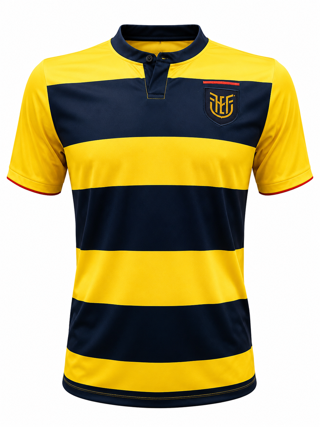 Camiseta Ecuador Amarilla y Azul Retro | Jersey Premium FEF Ecuador