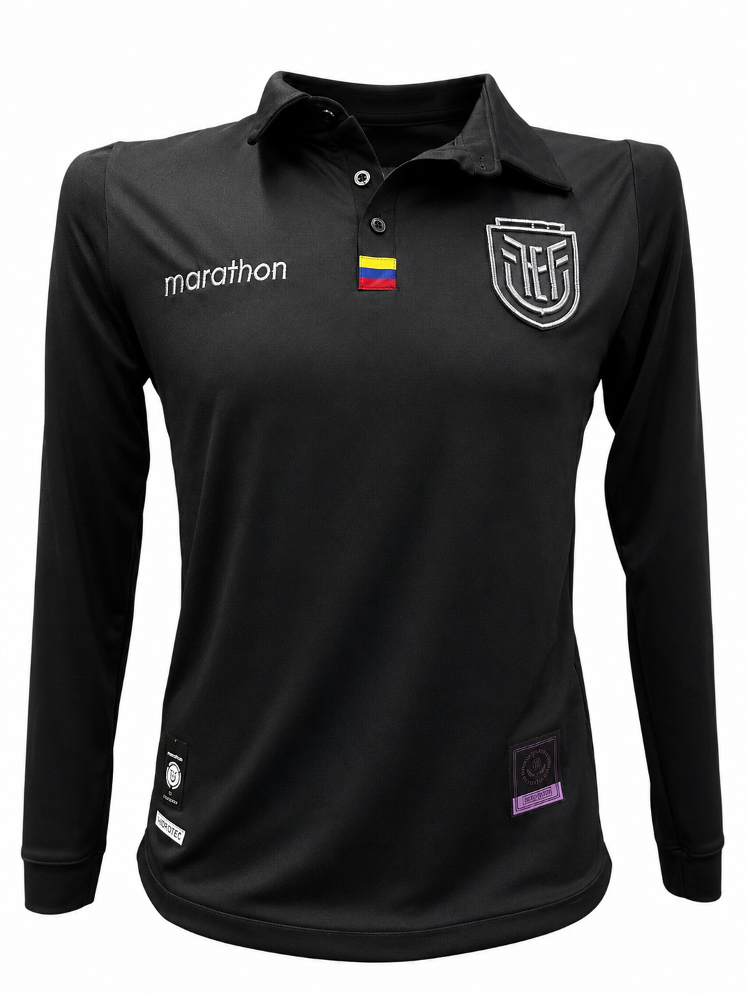 Camiseta Ecuador Negra Manga Larga FEF | Jersey Premium Retro Ecuador