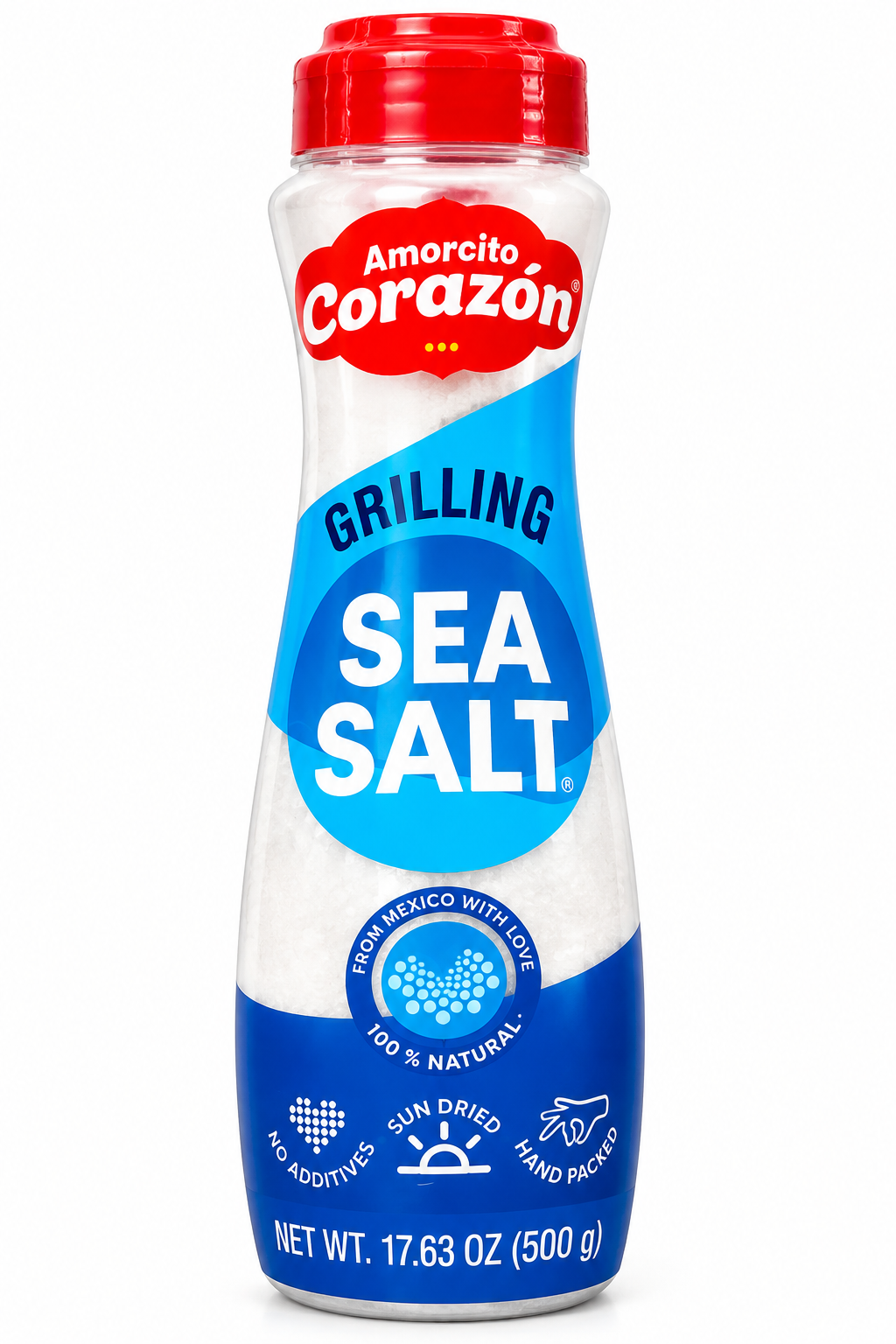 Amorcito Corazón Grilling Sea Salt – Sal de Mar 100% Natural 17.63 oz (500 g)