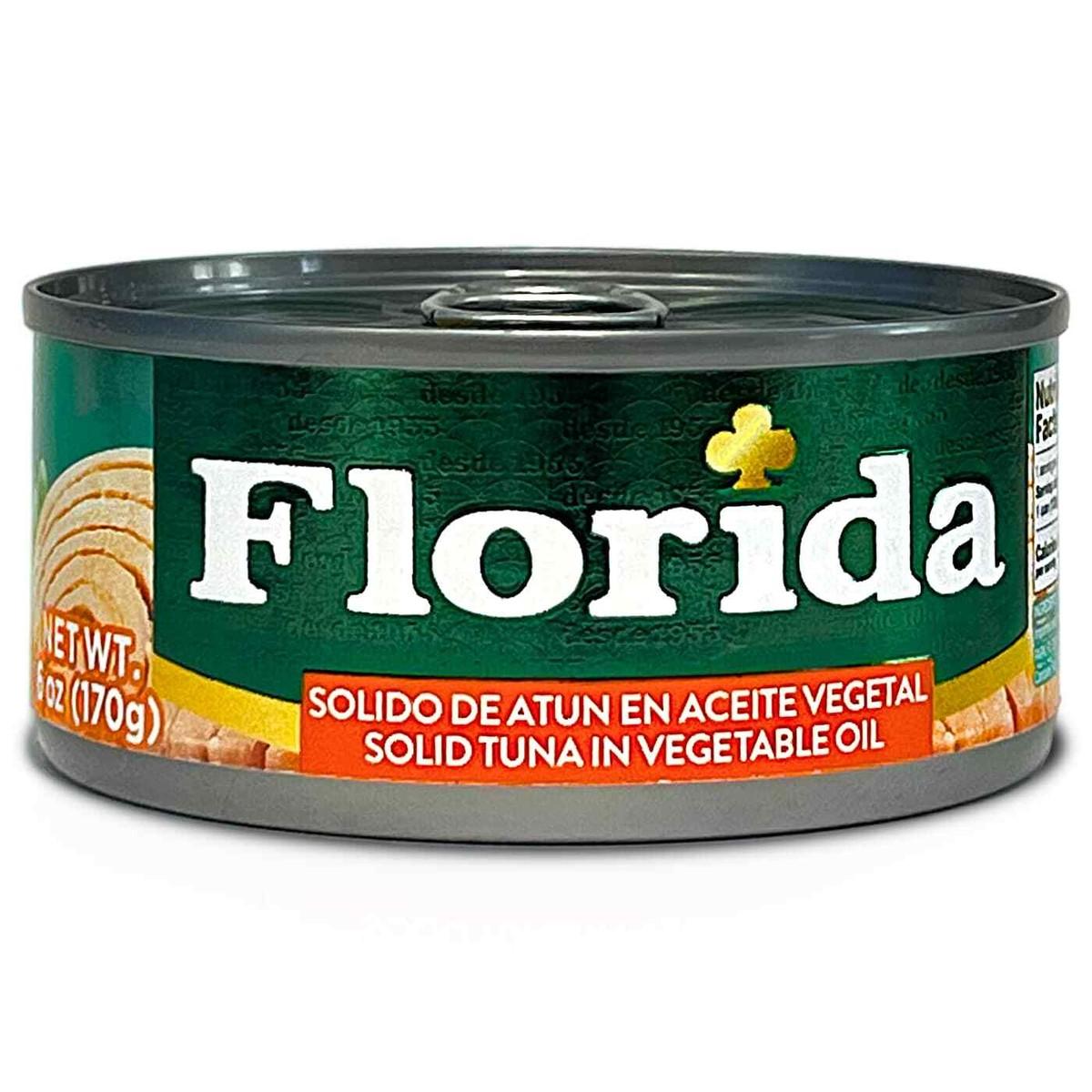 Florida Atún Sólido en Aceite Vegetal – 6 oz (170 g)
